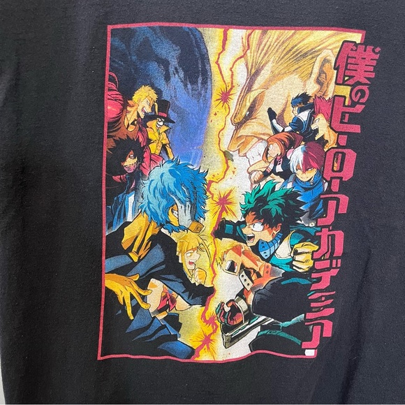 My Hero Academia Funimation Size Large Anime Print T-Shirt Tee Shirt Black - Picture 2 of 7